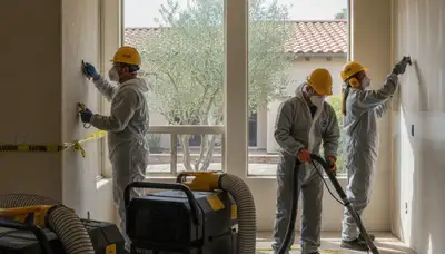Water damage restoration team serving Thousand Oaks, CA, with professional cleanup equipment